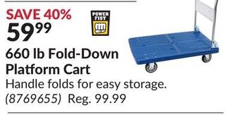 Princess Auto 660 lb fold-down platform cart offer