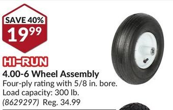 Princess Auto 4.00-6 wheel assembly offer