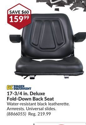 Princess Auto 17-3/4 in. deluxe fold-down back seat offer