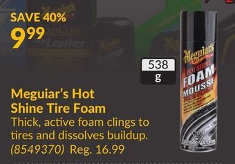 Princess Auto Meguiar's hot shine tire foam offer