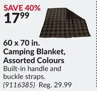 Princess Auto 60 x 70 in. camping blanket offer