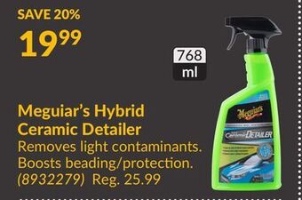 Princess Auto Meguiar's hybrid ceramic detailer offer