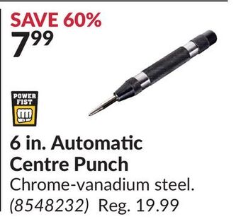 Princess Auto 6 in. automatic centre punch offer
