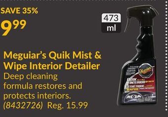 Princess Auto Meguiar's quik mist & wipe interior detailer offer