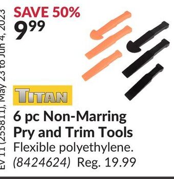 Princess Auto 6 pc non-marring pry and trim tools offer