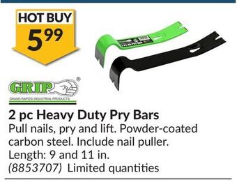 Princess Auto 2 pc heavy duty pry bars offer