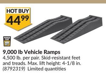 Princess Auto 9, 000 lb vehicle ramps offer