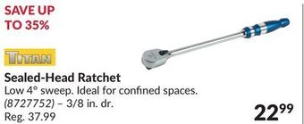Princess Auto Sealed-head ratchet offer
