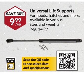 Princess Auto Universal lift supports offer