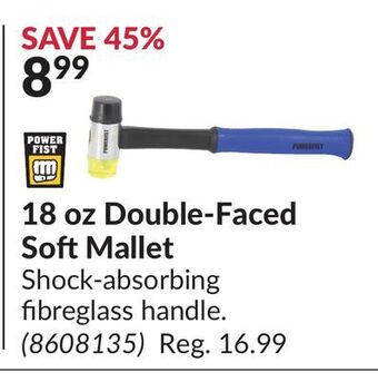 Princess Auto 18 double-faced soft mallet offer