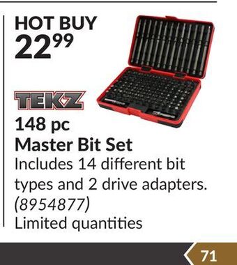 Princess Auto 148 pc master bit set offer