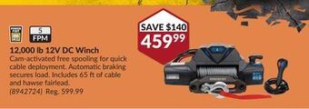 Princess Auto 12, 000 lb 12v dc winch offer