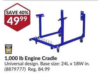 Princess Auto 1, 000 lb engine cradle offer