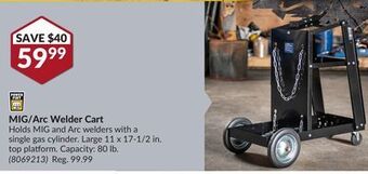 Princess Auto Mig/arc welder cart offer