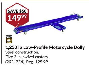 Princess Auto Low-profile motorcycle offer