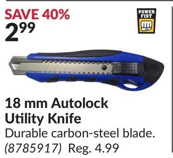 Princess Auto 18 mm autolock utility knife offer