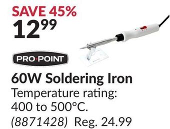 Princess Auto 60w soldering iron offer