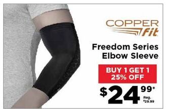 Showcase Copper fit freedom series elbow sleeve offer