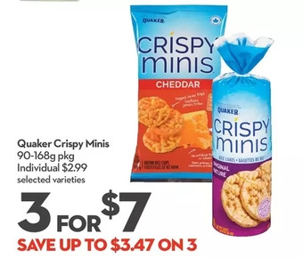 Longo's Quaker crispy minis offer