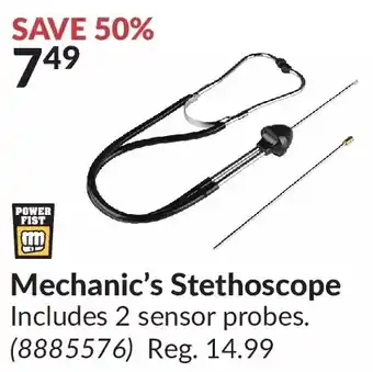 Princess Auto Power fist mechanic's stethoscope offer