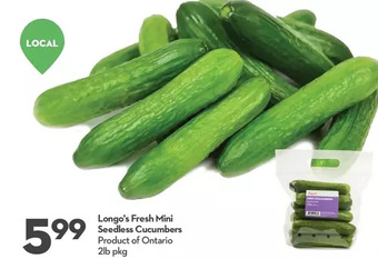 Longo's Longo's fresh mini seedless cucumbers offer
