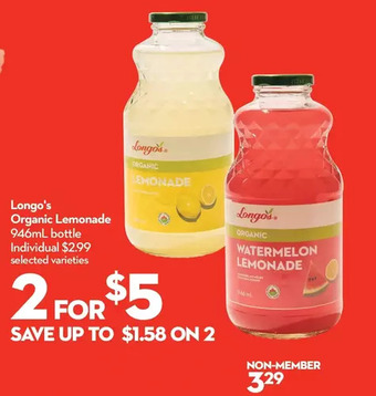 Longo's Longo's organic lemonade offer
