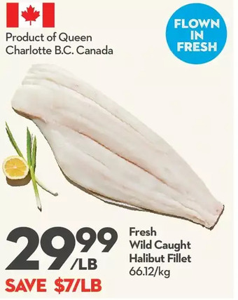 Longo's Fresh wild caught halibut fillet offer