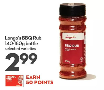 Longo's Longo's bbq rub offer
