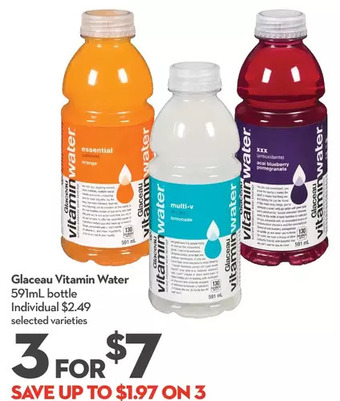 Longo's Glaceau vitamin water offer