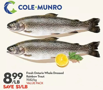 Longo's Fresh ontario whole dressed rainbow trout offer