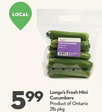 Longo's Longo's fresh mini cucumbers offer
