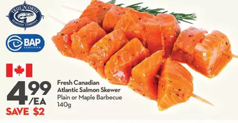 Longo's Fresh canadian atlantic salmon skewer offer