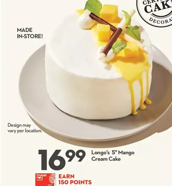 Longo's Longo's 5 mango cream cake offer