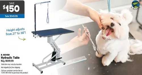 Ren’s Pets Depot R. rover hydraullic table offer