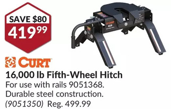 Princess Auto CURT 16,000 lb Fifth-Wheel Hitch For use with rails 9051368. Durable steel construction. offer