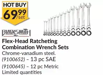 Princess Auto Flex-head ratcheting combination wrench sets offer