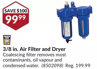 Princess Auto Power fist 3/8 in. air filter and dryer offer