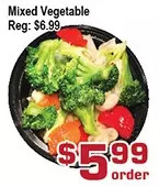 Top Food Supermarket Mixed vegetable offer