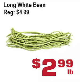 Top Food Supermarket Long white bean offer