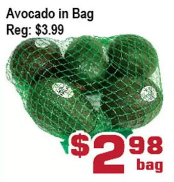 Top Food Supermarket Avocado in bag offer