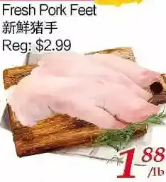 Tone Tai Supermarket Fresh pork feet offer