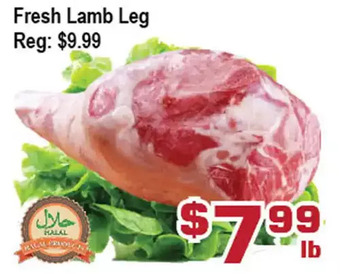 Top Food Supermarket Fresh lamb leg offer