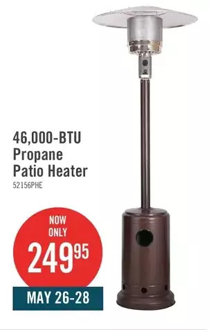 The Brick Bond brushed bronze propane patio heater - 52156 offer