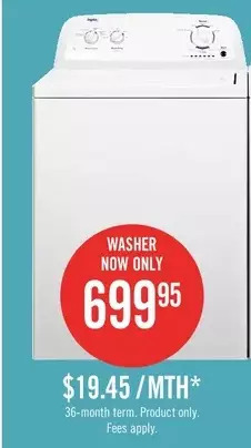 The Brick Inglis 4.0 cu. ft. top-load washer – itw4871fw offer