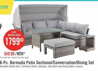 The Brick Bermuda 6-piece patio conversation set offer