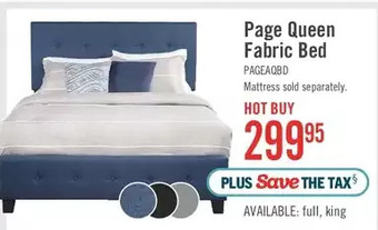 The Brick Page queen bed - blue offer