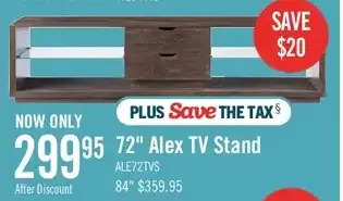The Brick Alex 72” tv stand offer