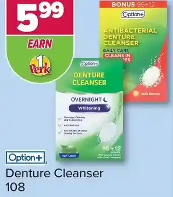 PharmaChoice Option+ denture cleanser offer