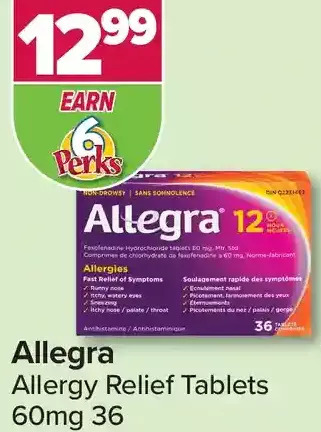 PharmaChoice Allegra allergy relief tablets offer