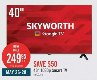 The Brick Skyworth 40 1080p google tv offer